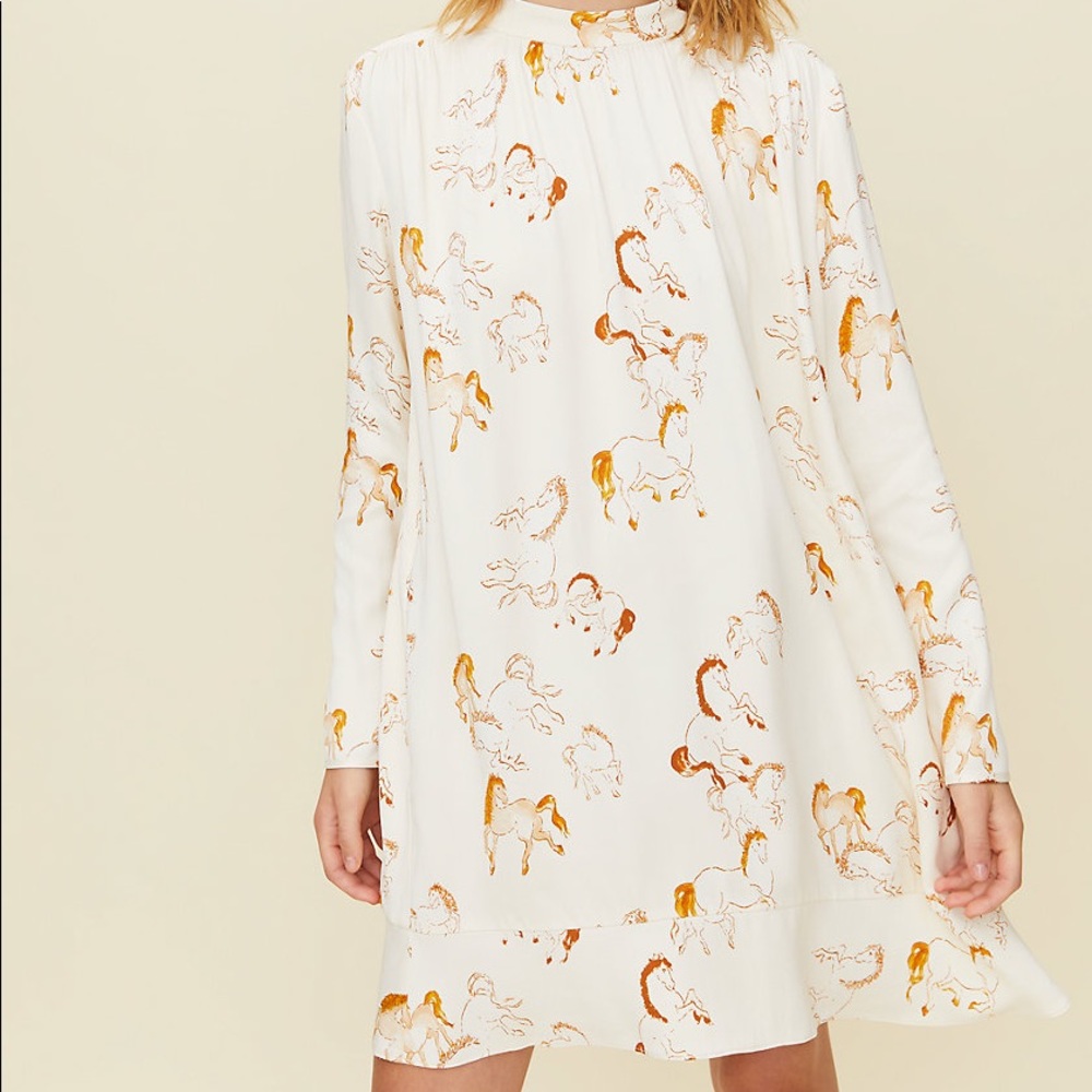 Aritzia Little Moon Horses Print Honeysuckle Dress - Picture 2 of 10